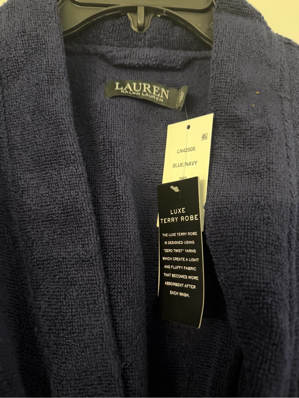 Ralph Lauren Embroidered Cotton Terry Robe - Picture 3 of 4